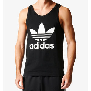 adidas Originals Mens Small Trefoil Tank Top Black